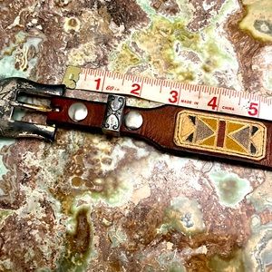 Leather western style belt